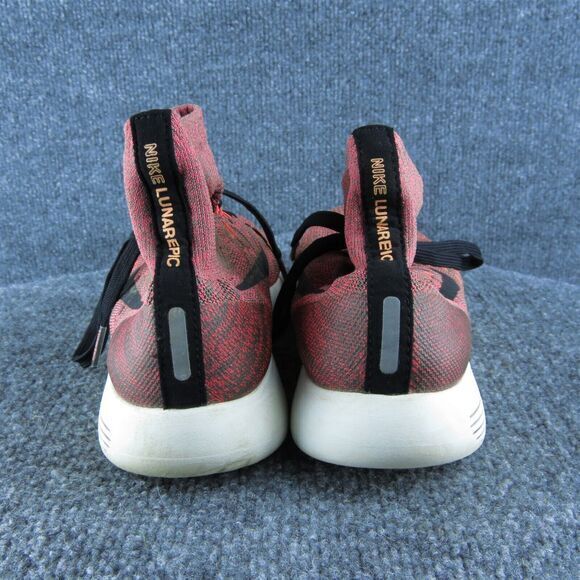 Nike Lunarepic Flyknit‎ Women Sneaker Shoes Size 9 Medium Red Fabric Lace Up - Picture 5 of 10